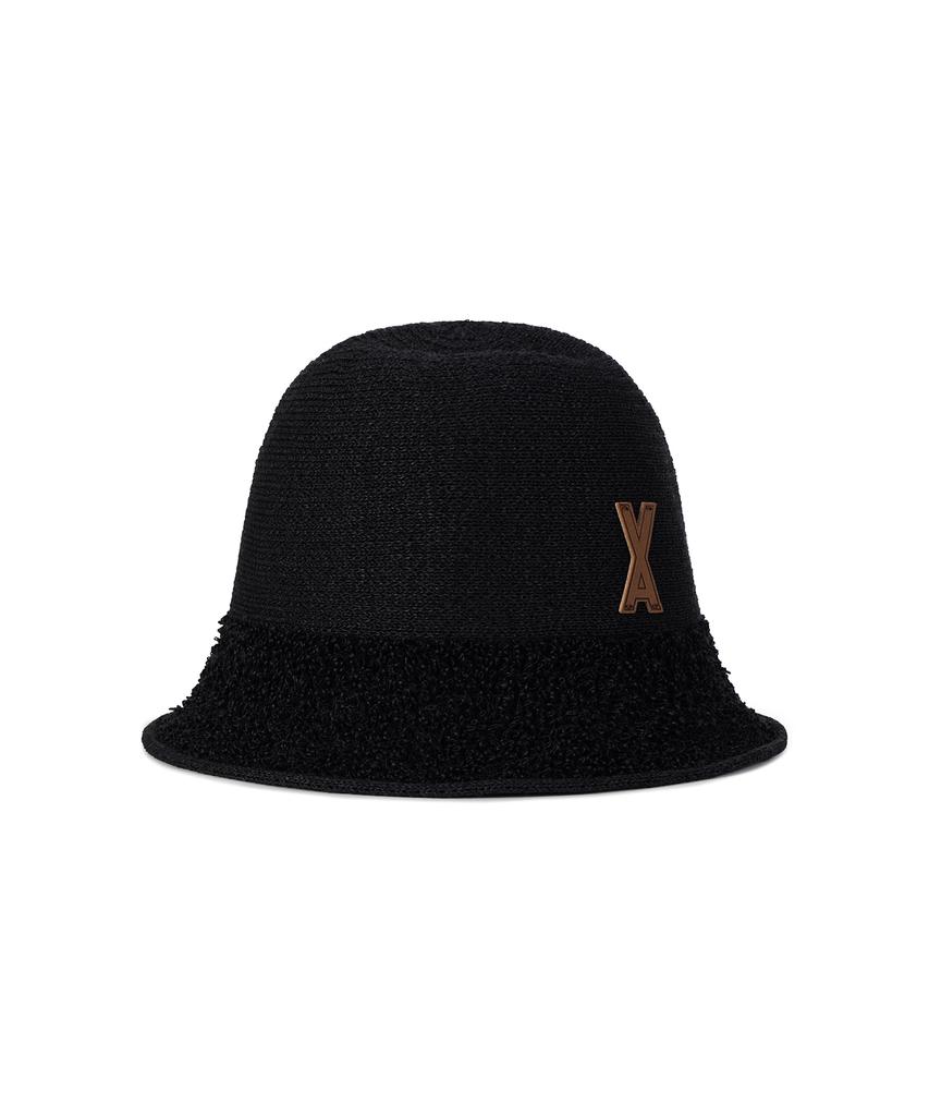 Bajal Va Patch Towel Bucket Hat Black