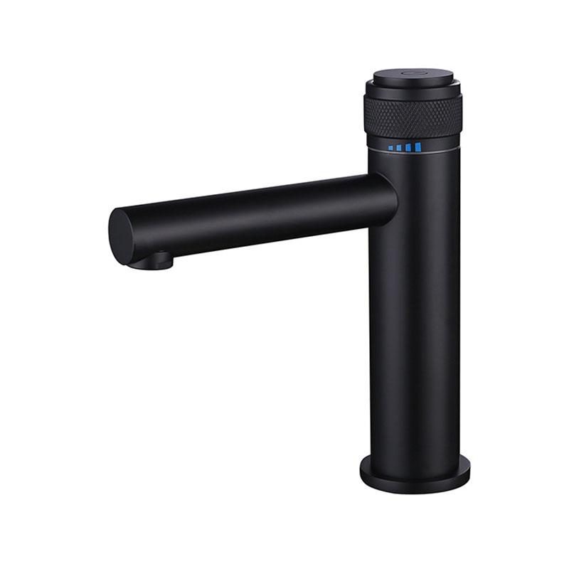 Brushed Gold Bathroom Basin Faucet Brass Push-Button Switch Deck mounting Faucet Single Hole Hot And Cold Basin Tap Black/Gray