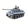 Full Crown Byggset 100242 Tiger I Tung Tank Modell Andra Världskriget Militär Serie Monteringsleksak Pojkpresent