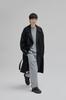 STUDIO NANS Oversized Long Trench Coat Double Breasted Below Knee NANS20230006 Men Black XL Size Japan Import Authentic