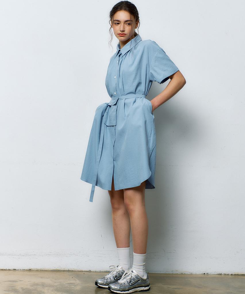 MANAVIS7 Mar Long Shirt Dress [Sora]