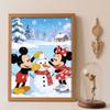 Diamond Art Painting Kit 5D Diamond Snowman Painting Dot Art Gemstone Crystal Paint Diamond Home Wall Decor