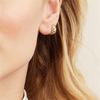 eManco 14K Gold Plated Croissant-Shaped Stainless Steel Ear Studs