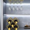 5 Grid Iron Metal Wine Rack Red Wine Bottle Storage Wine Display Rack Bar Desktop Decoration Cabinet Display Home Decoration