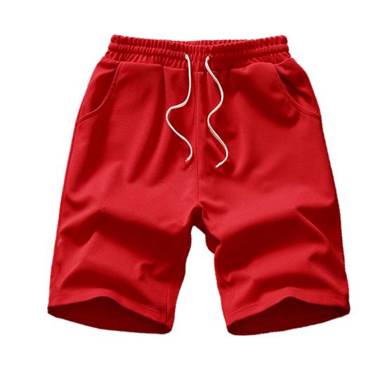 Heren Shorts Effen Kleur Losse Elastische Taille Kleurvast Studenten Shorts voor Dagelijks Gebruik