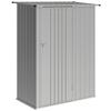 Metal Tool Shed with Sloping Roof and Lockable Door, 142x86x189 Cm, Silver