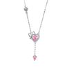 Butterfly pull necklace female light luxury cold wind collarbone chain adjustable tassel neck chain