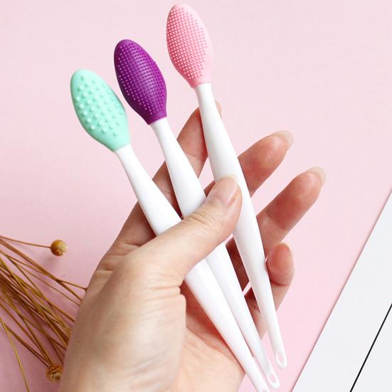 Silikon Lippenpeelingbürste Doppelseitiger Lippenexfoliator zum Aufhellen dunkler
