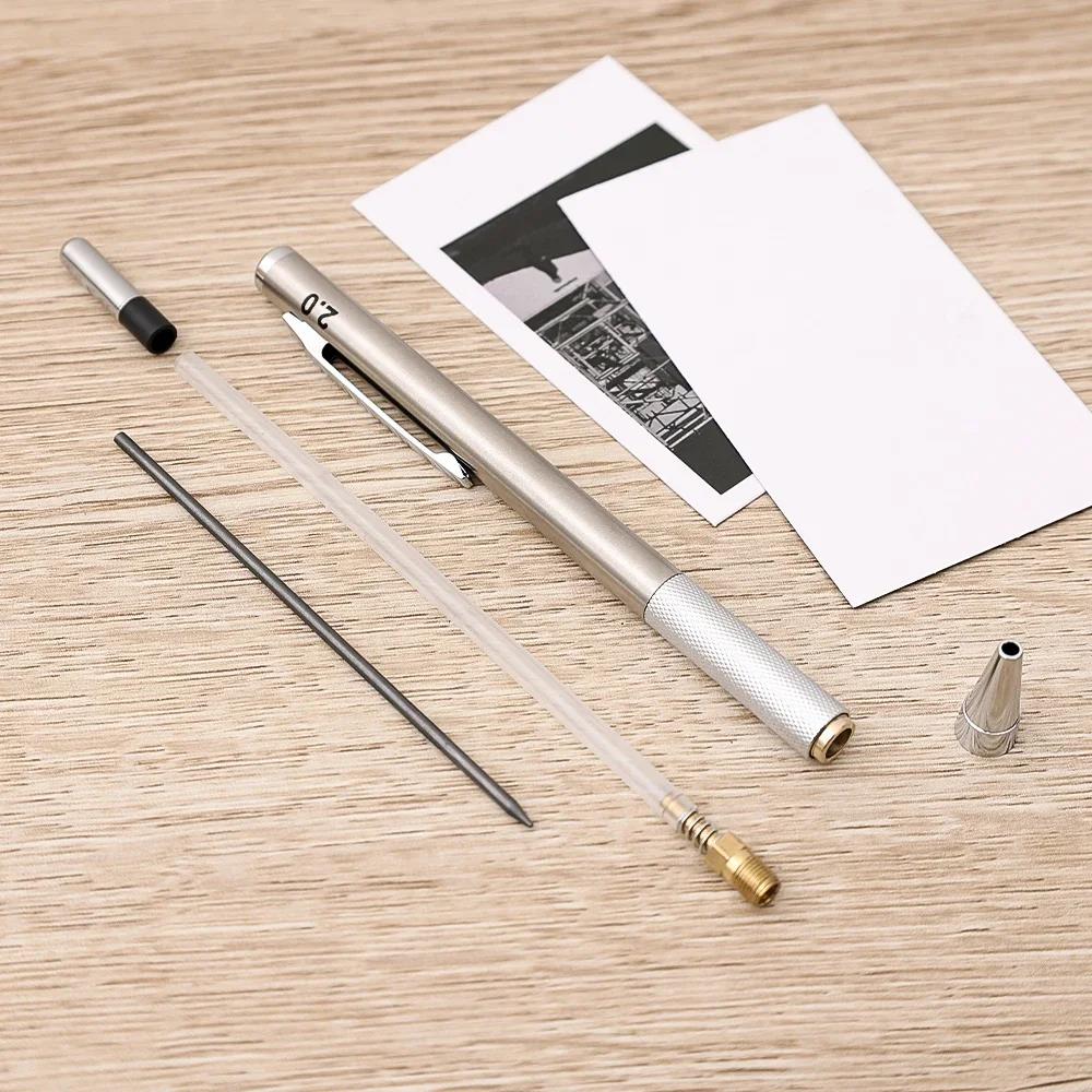 Mechanical Pencil Set 0.3 0.5 0.7 0.9 1.3 2.0mm Full Metal Art Drawing Painting Automatic Pencil For School Supply Home & Office