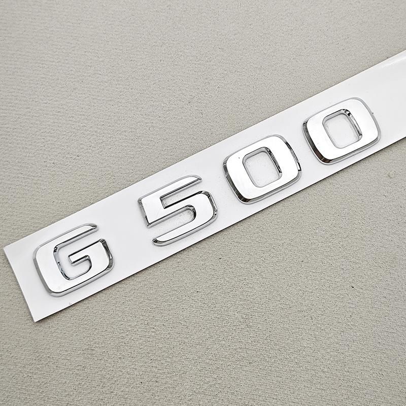 3D ABS Car Letters Logo G350 G350d G500 Sticker Rear Trunk Badge Emblem Decals For Mercedes Benz G350 G500 W463 Auto Accessories AT1