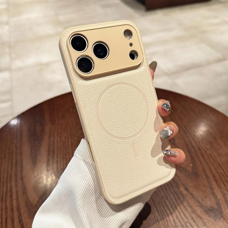 Ultra Thin Leather Case for Iphone 17 Pro Max 17 Air Magsafe Magnetic Matte Phone Cover for IPhone 17 16 14 15 13 12 11 Pro Plus
