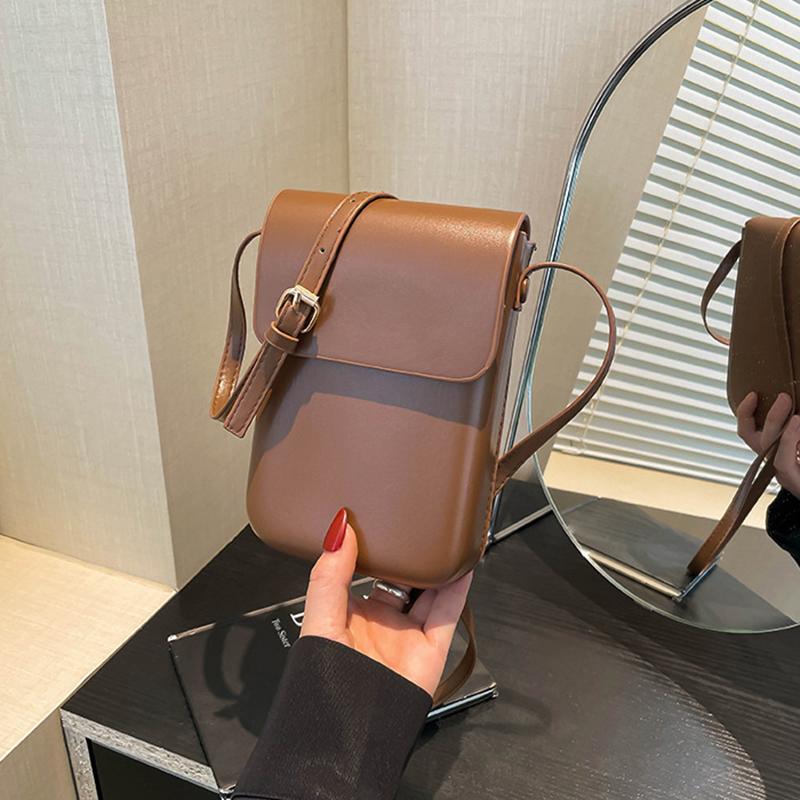 Flap Crossbody Bags Women Mini PU Leather Shoulder Purses and Handbags for Girls Ladies Phone Simple Crossbody Bag AVE
