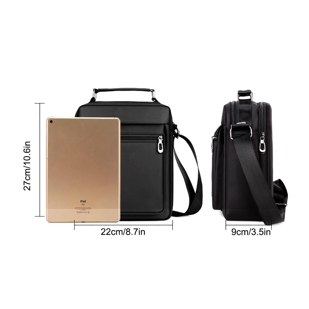 Herren Schultertasche Business Messenger Bag Oxford Reißverschlusstasche für Herren