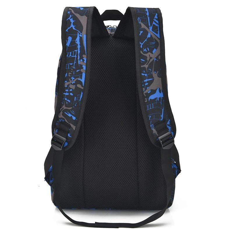 3Pcs/Set Camouflage School Backpack Set for Men Boys Student Travel Bag with Shoulder Bag and Case