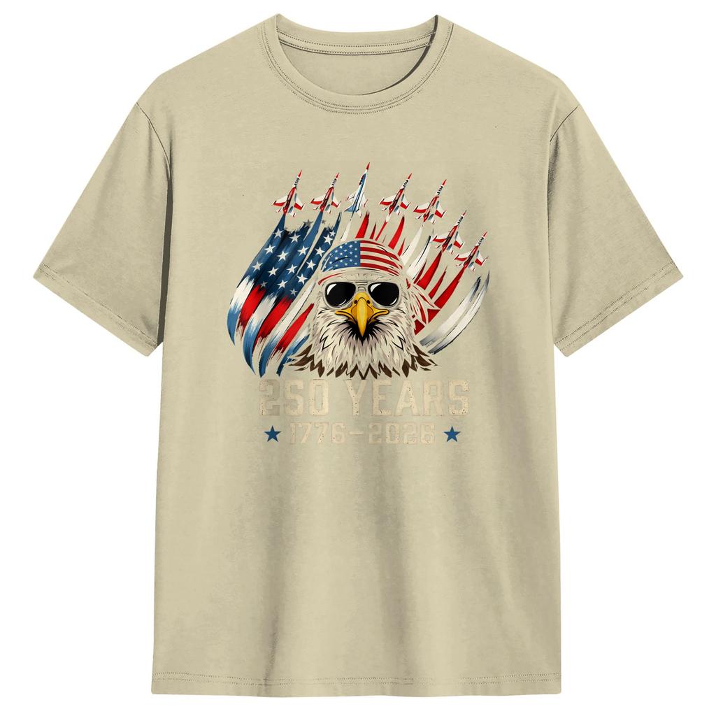 American Flag 250 Years 17762026 250th Birthday 4th of July T Shirt Men Cotton Vintage TShirts Tee Shirt Short Sleeve Clothes
