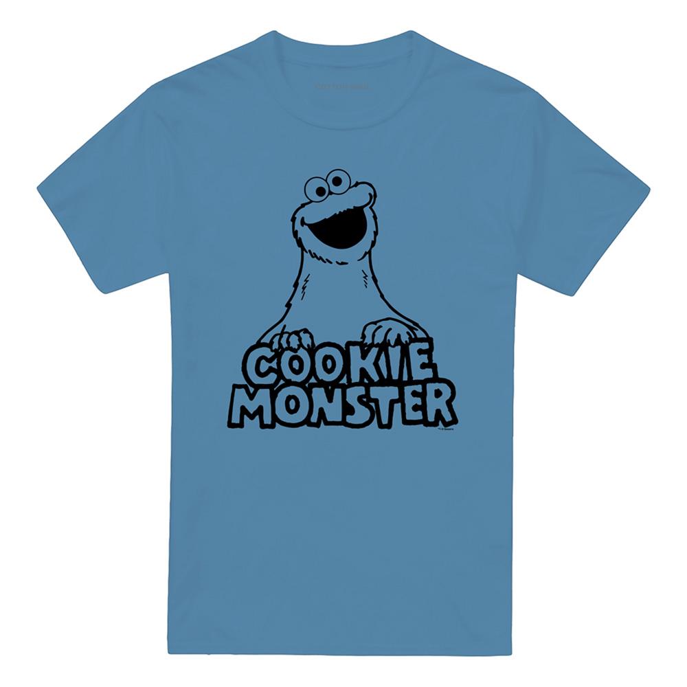 Sesame Street Unisex Vuxen Cookie Monster Vintage T-shirt