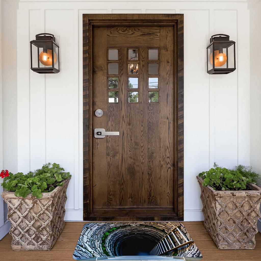 3D Trap Rock Deep Pit Pattern Doormat Mat Anti-Slip  Bath Kitchen Toilet Rug Carpet 40*60cm