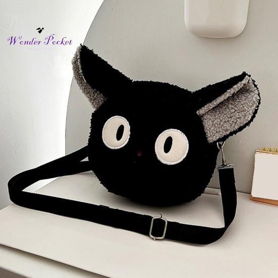 Cartoon Animal Single Shoulder Bag Fall Winter Plush Cute Cat Bear Sheep Adjustable Women Girls Crossbody Messenger Bag Adult Sex Wear