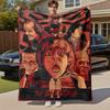 1pc Shining Jack nicholsonOutdoor Flannel Blanket Soft Plush Decor for Picnics, camping,Bedroom, Playroom, or Lunch Break, Perfect Gift