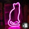 Placa de néon de borboleta USB/alimentada por bateria, luz de néon LED de gato, lâmpada de néon de caveira, arte de parede, decoração para casa, quarto, presente de aniversário, casamento
