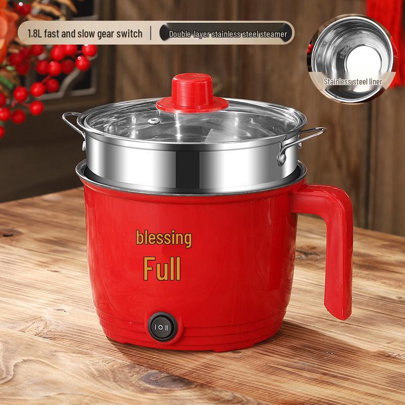 Casserole électrique antiadhésive multifonctionnelle: Cuisinière Portable à Double Couche pour Dortoirs