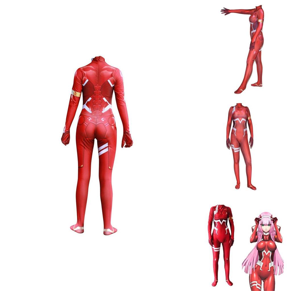 Elegant Darling In The Franxx Zero Two 02 Cosplay Bodysuit Perfect For Theme Parties