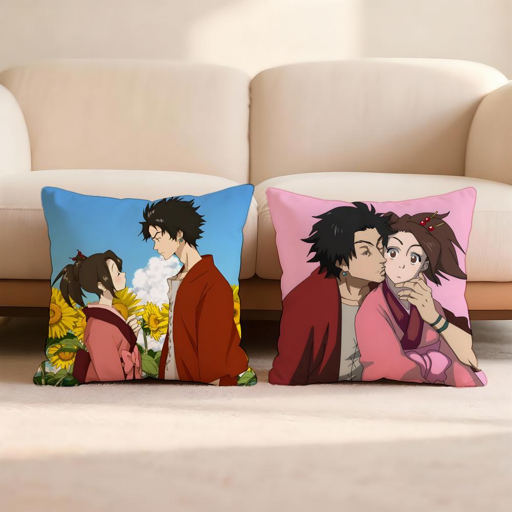 S-Samurai C-Champloo Anime Cushion Cover Home & Car Multi-Scene Pillow Cover - Reversible, Soft & Durable for Daily Use