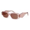 Logo Acetate Rectangular Sunglasses Women's Pink