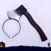 Halloween Horror Makeup Plastic Through Head Toys Headwear for Women Men Teen Costume