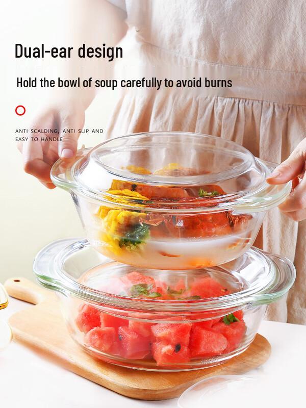 Wuhe Heat-Resistant Glass Food Storage & Microwave Bowl Set