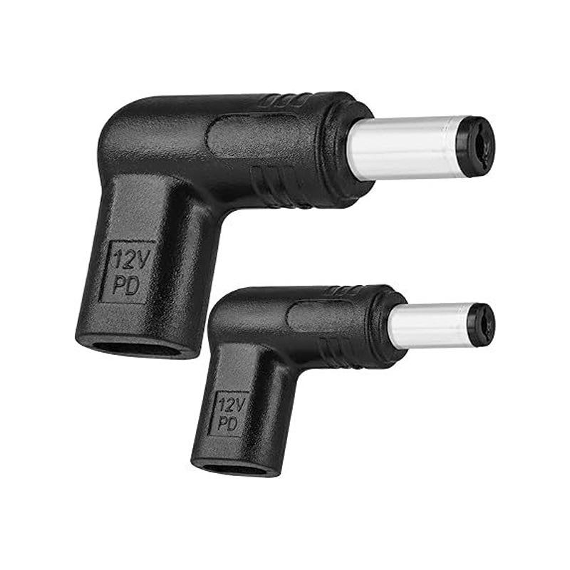 USB-C To DC5521 90° Adapter: 12V PD Power Converter