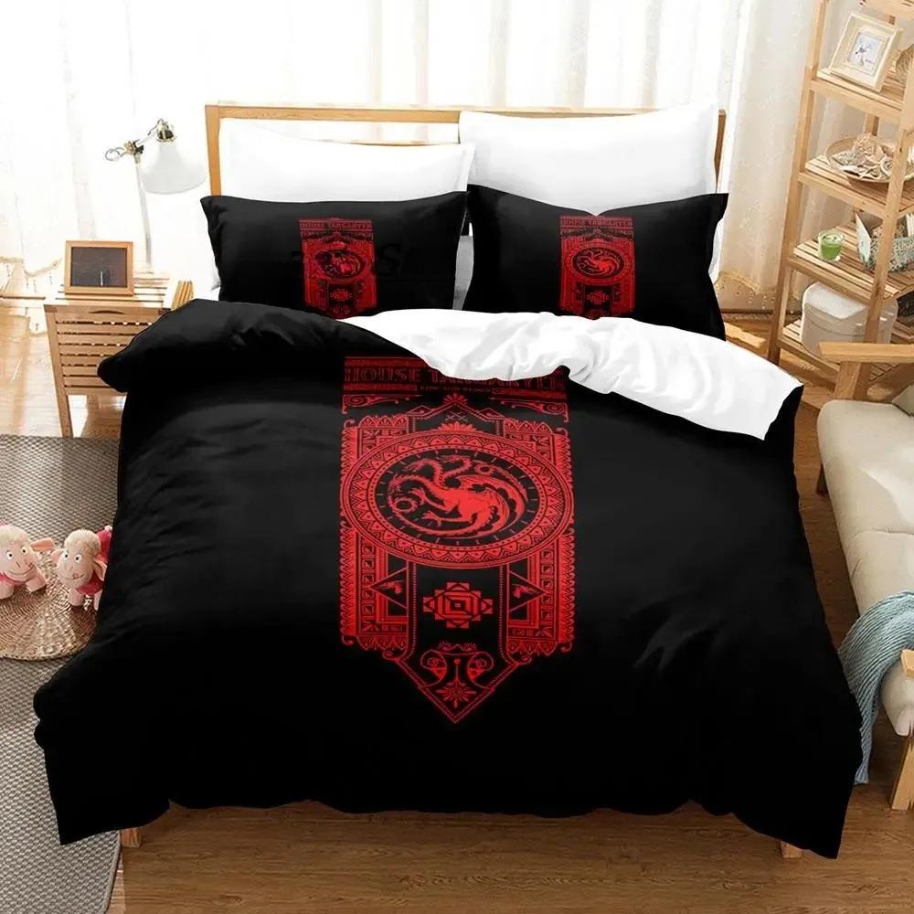 Black And Red Fire Dragon Bedding Collection Single Twin Full Queen King Size Bed Collection Aldult Kid Bedroom Duvetcover Collections With Bed Lin