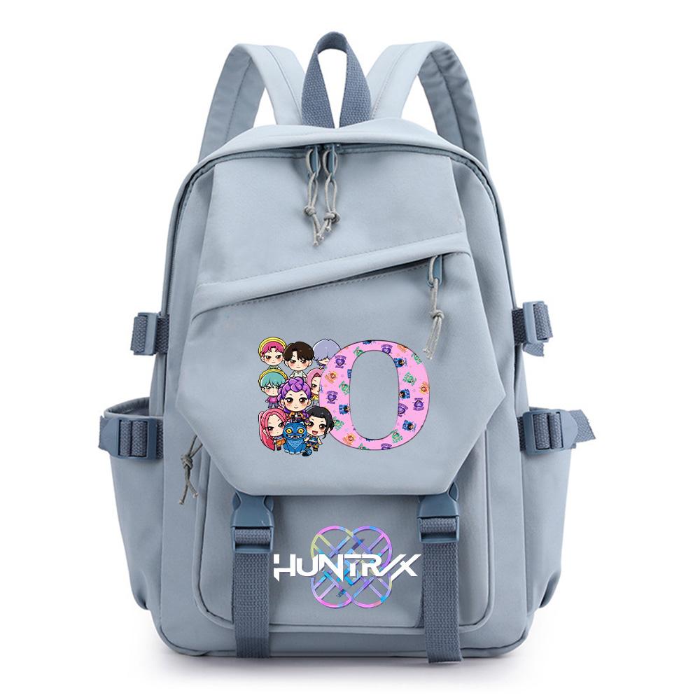 Sac à dos imprimé Kpop Demon Hunters avec 26 lettres anglaises pour adolescent Garçon Fille Sac d'école Enfants Étudiant Sac à dos grande capacité Sac de voyage Cadeau Enfant