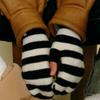 JILL BY JILLSTUART Cashmere Striped Mittens 2COLORS (JLGV5F501BK)