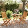 Vidaxl 3-Piece Folding Bistro Furniture Set, Solid Acacia Wood