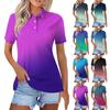 Damesmode Casual Revers Korte Mouw Verloop Print Shirt Dames Button Up Tops