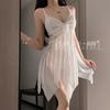Sex Lingerie Sexy Lace Seduction Nightdress Mesh Lace-up Gathering Pure Desire Free Uniform Pajamas