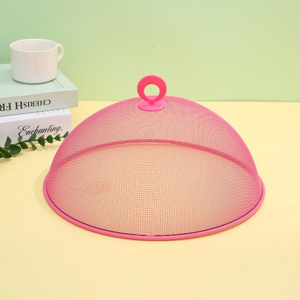 New Round Food Cover Anti-Flying 28cm Mesh Dust Cover Iron Fruit Protective Cover Kitchen