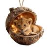 Forest Animal Acorn Ornaments Acrylic Cute Christmas Trees Hanging Decorations Rustic Home