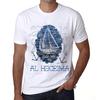Vintage Tee-skjorte for menn Grafisk T-skjorte Send meg til AL HOCEIMA Hvit