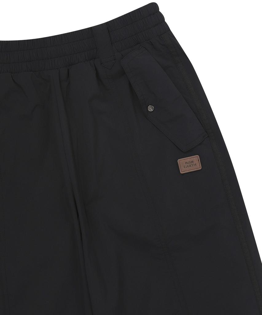 BBC EARTH Warm Fit Zipper Parachute Pants Black