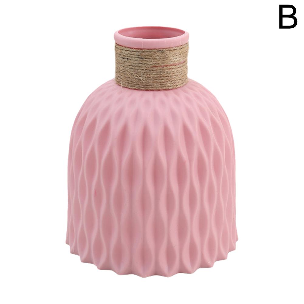Vase en plastique avec corde pour arrangement floral, pot de fleurs à faire soi-même, salon, porcelaine, imitation de fleurs, décoration de la maison, ornements