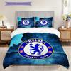Chelsea Football Club Emblem Display Three-piece Set (1 * Duvet Cover + 2 * Pillowcase, Without Core) 2D Flat Soft and Comfortable