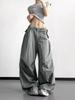 Women's Military Green Wide-Leg Parachute Pants - Spring 2026 Collection