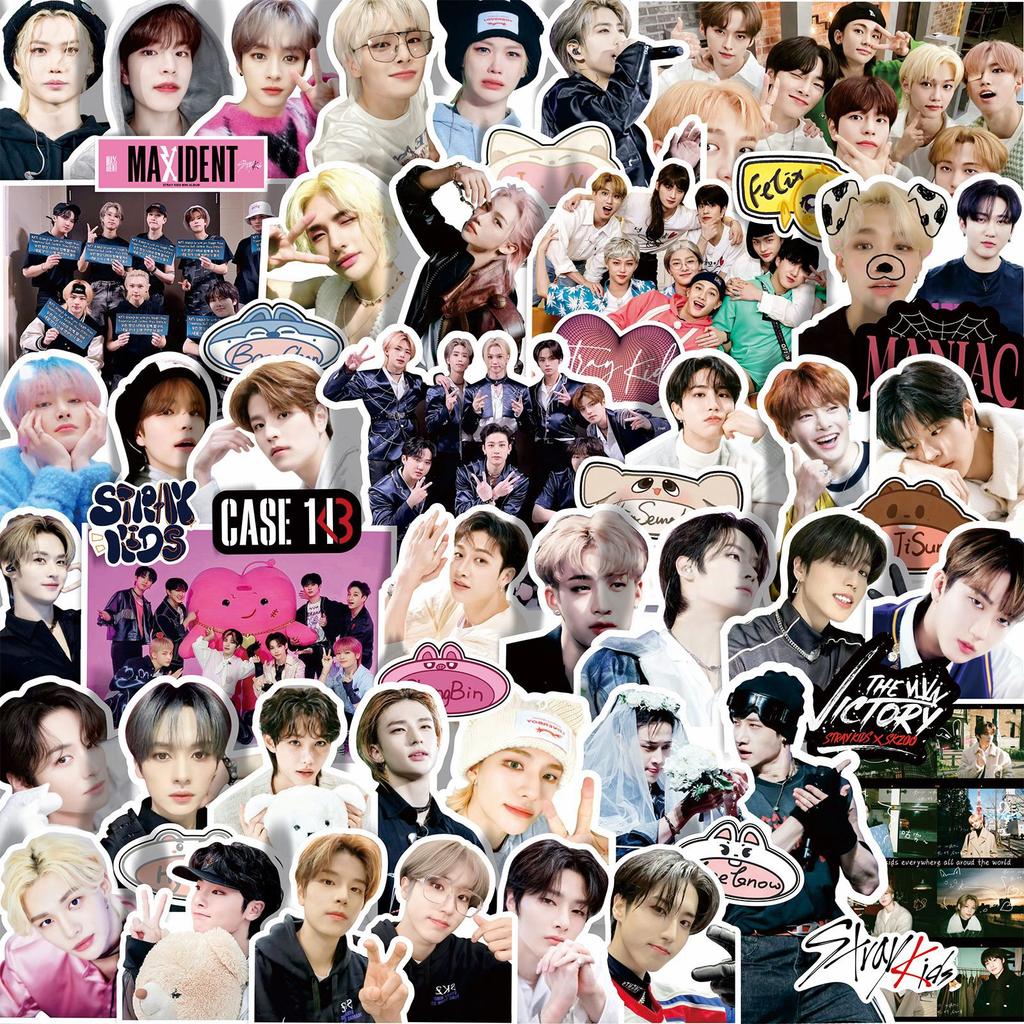 60pcs/Bag Stray Kids Skzoo Fans Sticker Skz Team Music Boy Band Decoration Suitcase Scrapbook Phone Laptop Stationery Stray Toy
