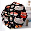 1pc Cats and Sushi Automatic Opening and Closing Practical Umbrella - Suitable for Various Occasions, Outdoor Activities, Lightweight and Durable Auto