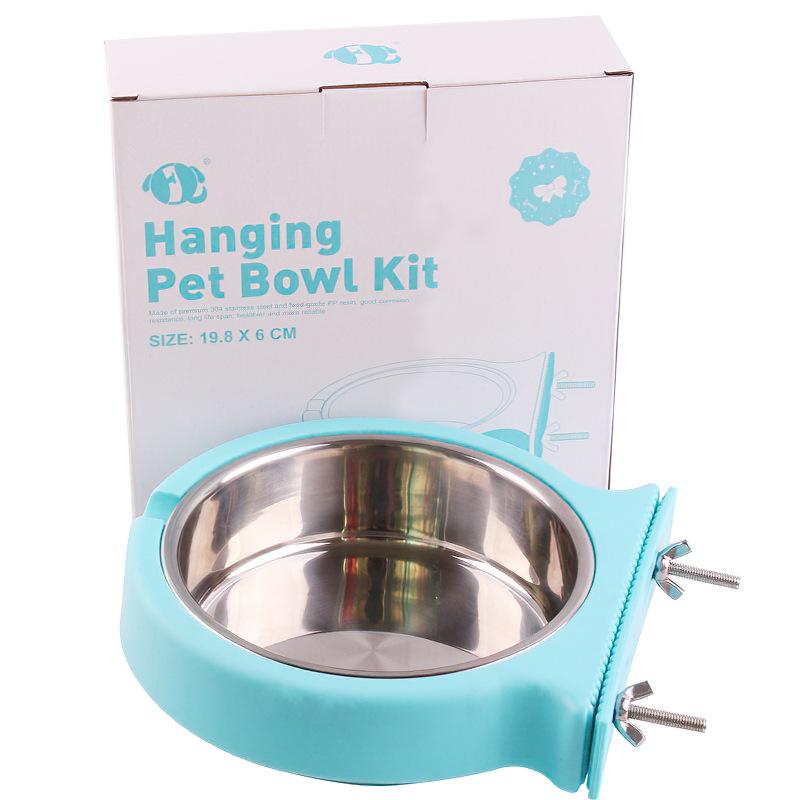 New Model Stainless Steel Dog Bowls Wall-mountedpet Bowl Prevent the Cat Bowl from Tipping Over Pet Supplies Pet Feeder