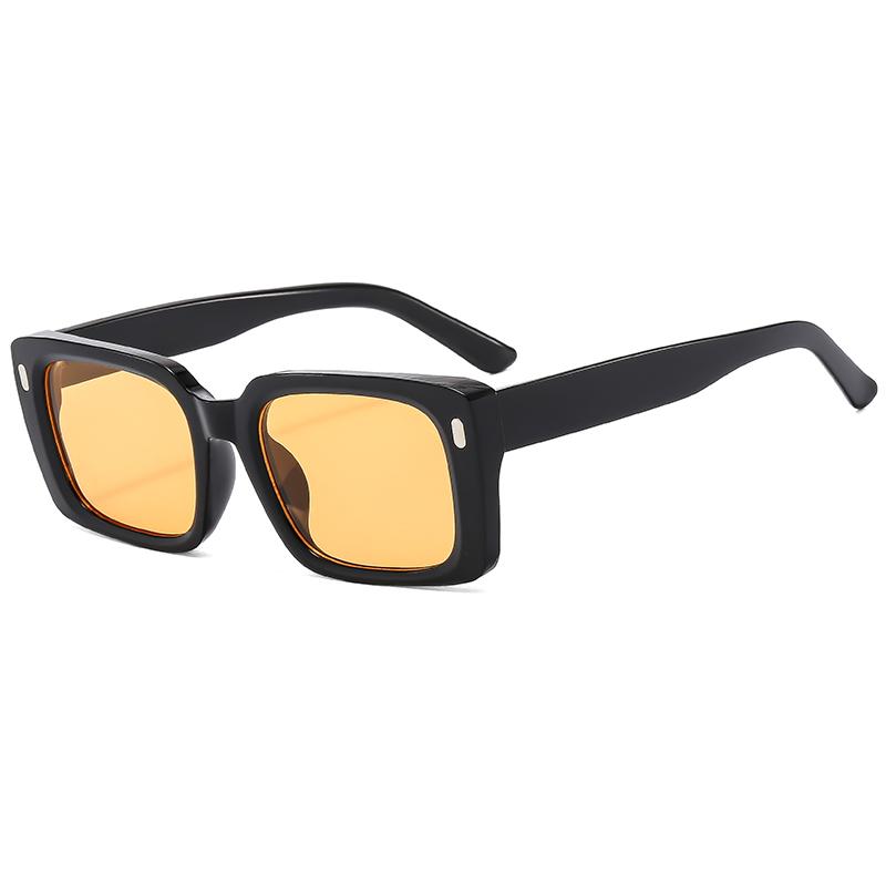 Fashion New Square Sunglasses Retro Rice Nail Design Personality Versatile Trendy Street Shooting Sun Glasses Female