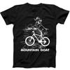 Mountain Bike Mountain Goat Riding Biking Funny Meme Gift Black T Shirt 70
