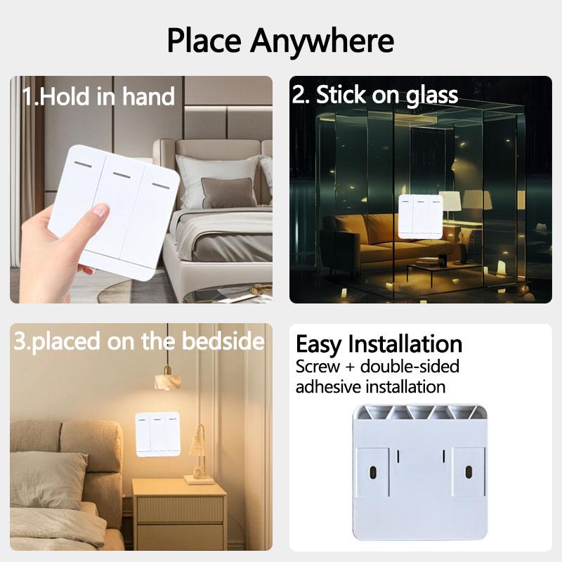 RF 433MHz Smart DIY Wireless Switch 1/2/3 Gang 86 Wall Panel Remote Control Relay Module for Home LED Light Automation System